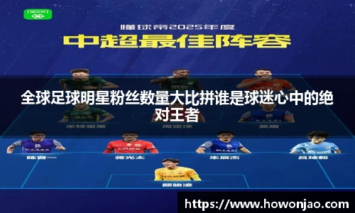 全球足球明星粉丝数量大比拼谁是球迷心中的绝对王者